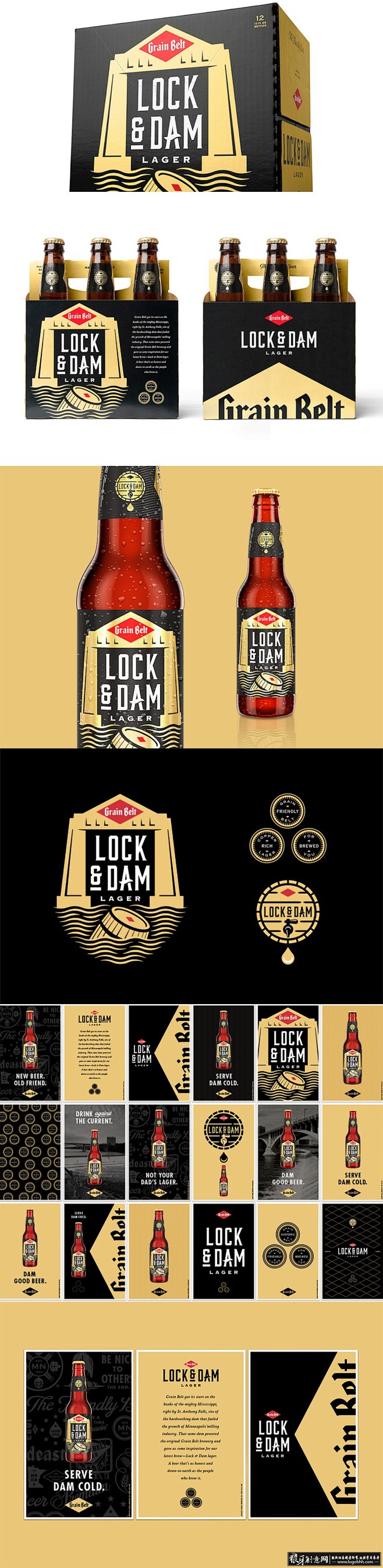 包装设计灵感 锁和大坝啤酒 创意啤酒包装...