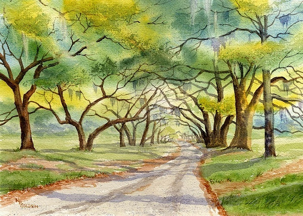 玛丽。艾伦。高顿水彩画