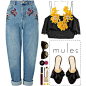 A fashion look from April 2017 featuring jersey crop top, Miss Selfridge and mid heel shoes. Browse and shop related looks.