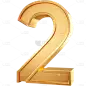 618双十一双11双十二双12电商促销活动3D立体C4D金色数字2元素
