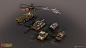 WCRA Mobile Art, Mat Burbank : WAR COMMANDER: ROGUE ASSAULT - Low Poly RTS Vehicles and Building artwork. UI Assets. 

War Factory, Oil Producer, and Global Ops had existing models that I was tasked to re-design and re-texture. All other assets designed/ 