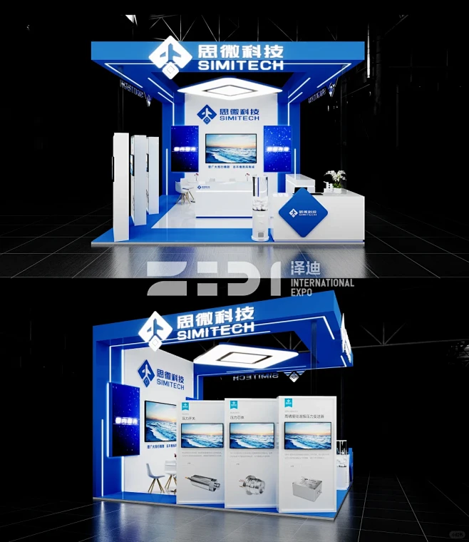 36 平简约科技展台设计搭建传感器展会 - 小红书-花瓣网