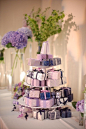 华丽教堂风+迷情蓝紫色婚礼细节-时尚准新娘-汇聚婚礼相关的一切