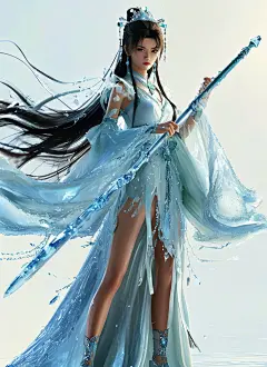 仙侠类游戏角色模型／ai绘画／@云墨北／非商／企鹅号1346363063／订阅号sharecho
