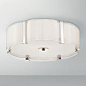 TWO FOR BEDROOMS FOUR AND FIVE, NEEDS THREE 60W BULBS, Possini Euro Design Flair 16 3/4" Wide Chrome Ceiling Light: 