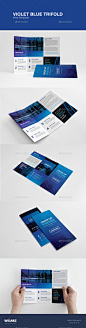 Violet Blue Trifold - Brochures Print Templates