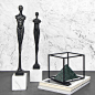 纳茉/欧式现代大理石雕塑摆件创意人物造型家居软装饰品样板房