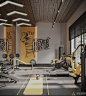 3D 3ds max architecture CGI corona render  gym gymnastics interior design  Render workout