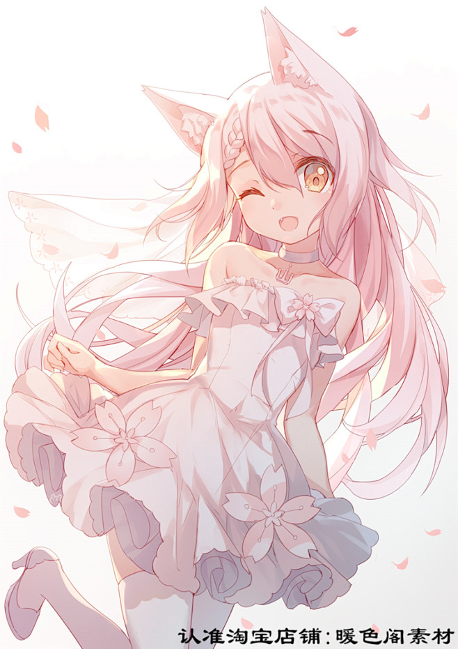 动漫婚纱花嫁少女角色主题图集原画插画线稿...