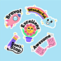 Free Vector | Flat design great job stickers pack