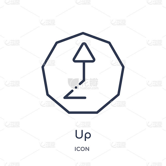 Linear up icon from Interface outline collection.
