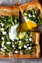 Asparagus and Egg Tart with Goat Cheese