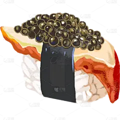 美食甜品插画素材贴纸-寿司
