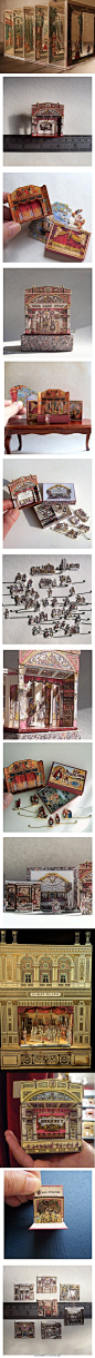 #miniature theatre#火柴盒大小的复古影剧院，细节的无穷趣味