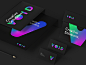 VOID shape pattern gradient logomark logo typography branding