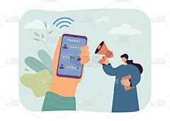 老师拿着扩音器，手拿着电话，带着反馈