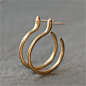 洛杉矶设计师Michelle 红宝石黄铜蛇形圆圈耳环