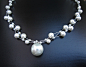 Jewelry, white, Necklaces, Bridesmaid, Bridal, Elegant, Necklace, Floating, Delicate, Wire, Multi-strand, European bride, European bride - wedding special occasion jewelry, Swarovski pearl
