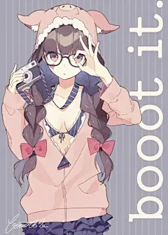 眼镜控美少女