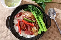 腊味皇煲仔饭高清图片素材