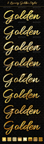 8 Luxury Golden Text Styles  #GraphicRiver        To add the style .asl file, double click on .asl file or go to the panel with the styles in Photoshop and load them manually.  You can also simply copy from one layer to another.  Remember, that colour bas