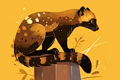 猫咪插画小黑猫插画素材