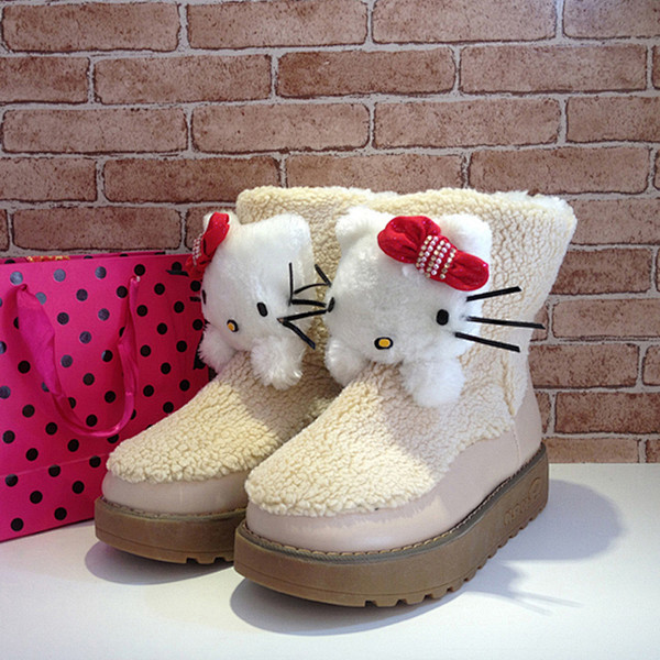 Kitty猫冬季新款厚底雪地靴，韩版Ki...