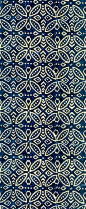 印尼蜡染 - 可爱的靛蓝图案