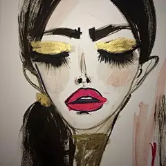 插画用睫毛膏、指甲油来画插画，简直逆天了！