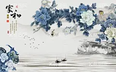家和富贵  - 源文件下载【酷图网】财源广进,装饰画,客厅装饰画,和气生财,流水生财,花开富贵,家和,家和富贵,家和万事兴,富贵,