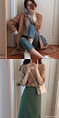 #Seoul穿搭# 配色看起来温柔舒服的日常搭配。