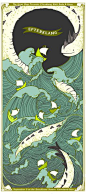 Poster for Efterklang gig by Julia Kuo http://tinygrassisgrowing.blogspot.co.uk/2010/08/efterklang.html: 