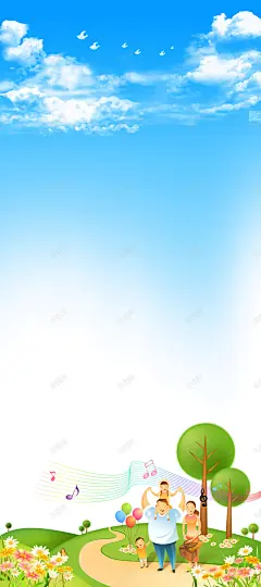 亲子易拉宝背景 鲜花 背景 设计图片 免费下载 页面网页 平面电商 创意素材