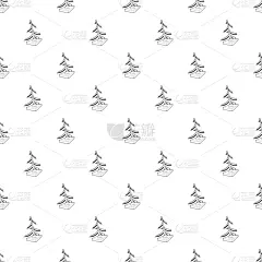 杉树,轮廓,横截面,计算机图标,华丽的,几何形状,博客,壁纸,植物,复古