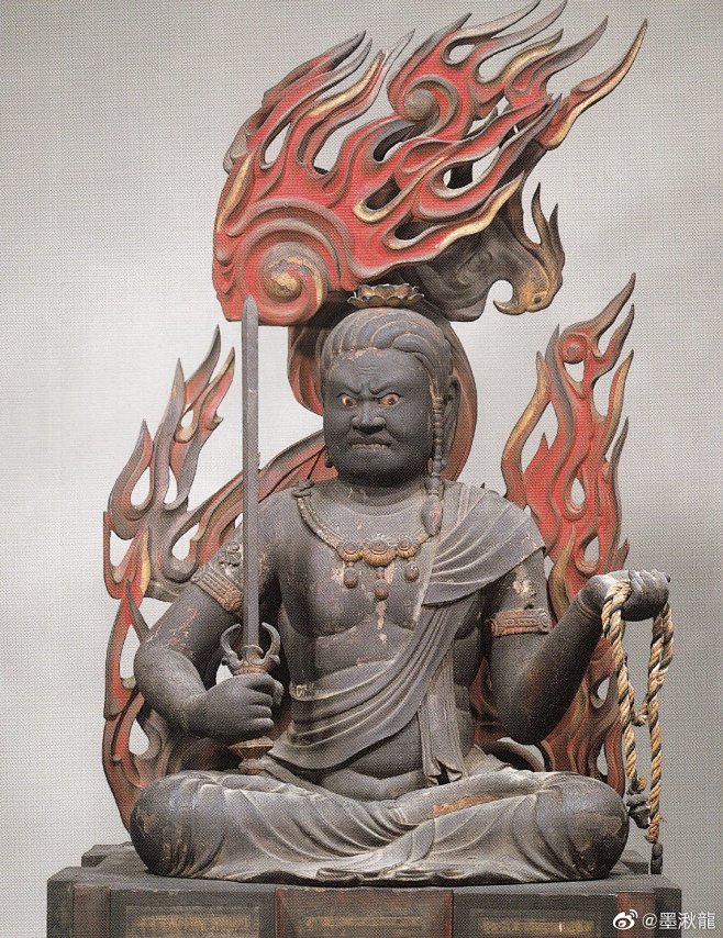日本真言宗不动明王的形象,造型十分独特典.