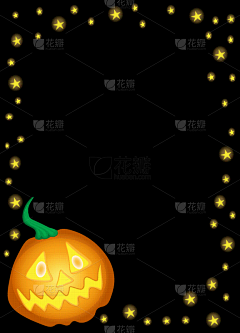 南瓜,星星,黑色背景,光亮,二进制码,十月,贺卡,季节,秋天