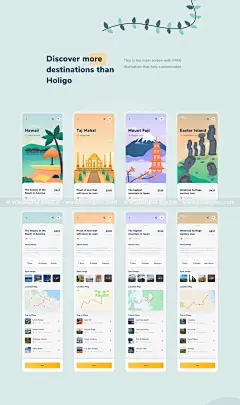旅行游记APP设计UI蓝色磨砂图片_潮国创意-花瓣网