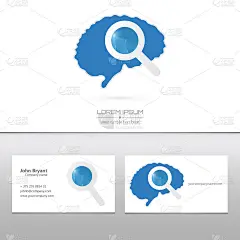 艺术插图创意名片模板。公司最小商务名片与字母。