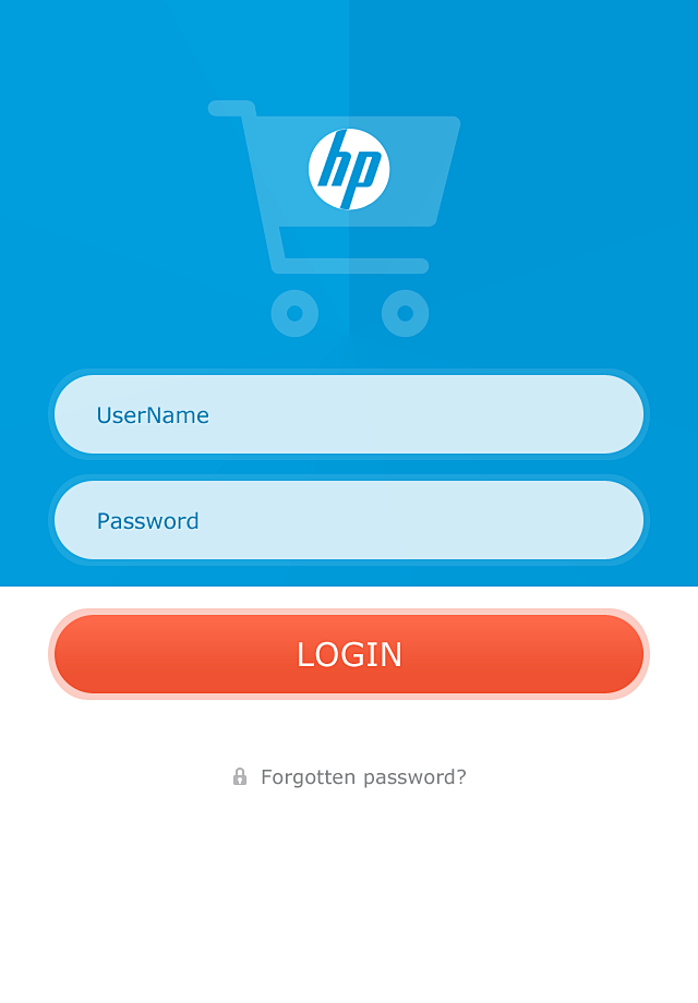 原创作品：HP采购系统登录页设计