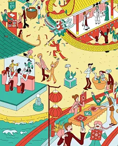 杂志封面插画 _ 非遗经济 _ 商界少年_4_Samuel_Chen插画_来自小红书网页版