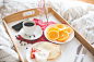 Fresh & Romantic Morning Breakfast in Bed Free Image Download