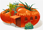 创意西红柿房子卡通元素