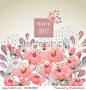 Vector illustration of a beautiful flowering garden with vintage spring flowers.-背景/素材,艺术-海洛创意（HelloRF） - 站酷旗下品牌 - Shutterstock中国独家合作伙伴