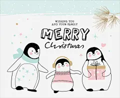 手绘企鹅礼盒背景矢量图高清素材 Christmas 企鹅 圣诞节 圣诞节海报背景 平安夜 新年 礼物 节日 矢量图 免抠png 设计图片 免费下载