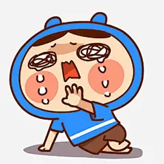 哭泣蓝色卡通人物免抠素材_新图网 https://ixintu.com 人物 卡通 哭泣 蓝色