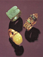  古埃及戒指，青金石，绿碧玉，玻璃，玉髓 ​​​​