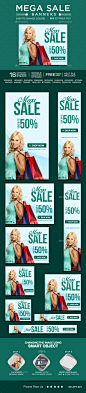 Mega Sale Banners - Banners & Ads Web Elements