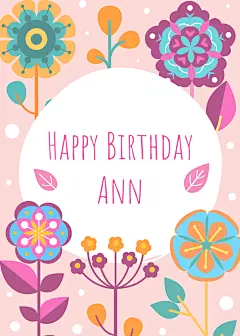 Simple Fresh Style Hand Painted Flower Birthday blessings Greeting Card