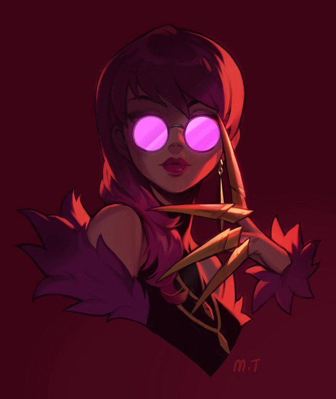 K/DA fan art2, M T :...