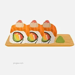 美味日本寿司美食元素图片大小2000x2000px 图片尺寸582.57 KB 来自PNG搜索网 pngss.com 免费免扣png素材下载！插画#饭团#卡通#美食#日本寿司#食物#手绘#砧板#装饰图案#